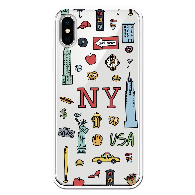 Be Unique Funda Gel New York para iPhone X/Xs