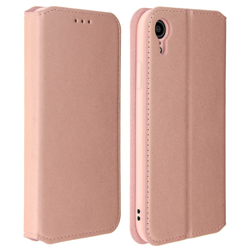 Avizar Funda Tipo Libro Billetera Rosa para iPhone XR