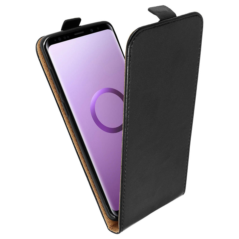 Avizar Funda Billetera con Tapa Vertical Negra para Samsung Galaxy S9 Plus