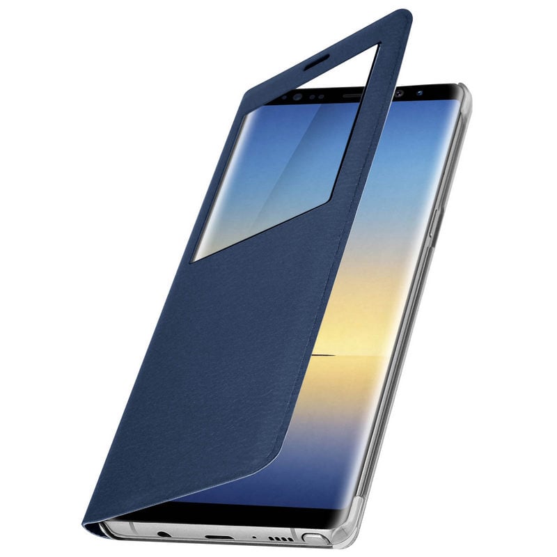 Avizar Funda Rígida con Ventana Azul Oscuro para Samsung Galaxy Note 9
