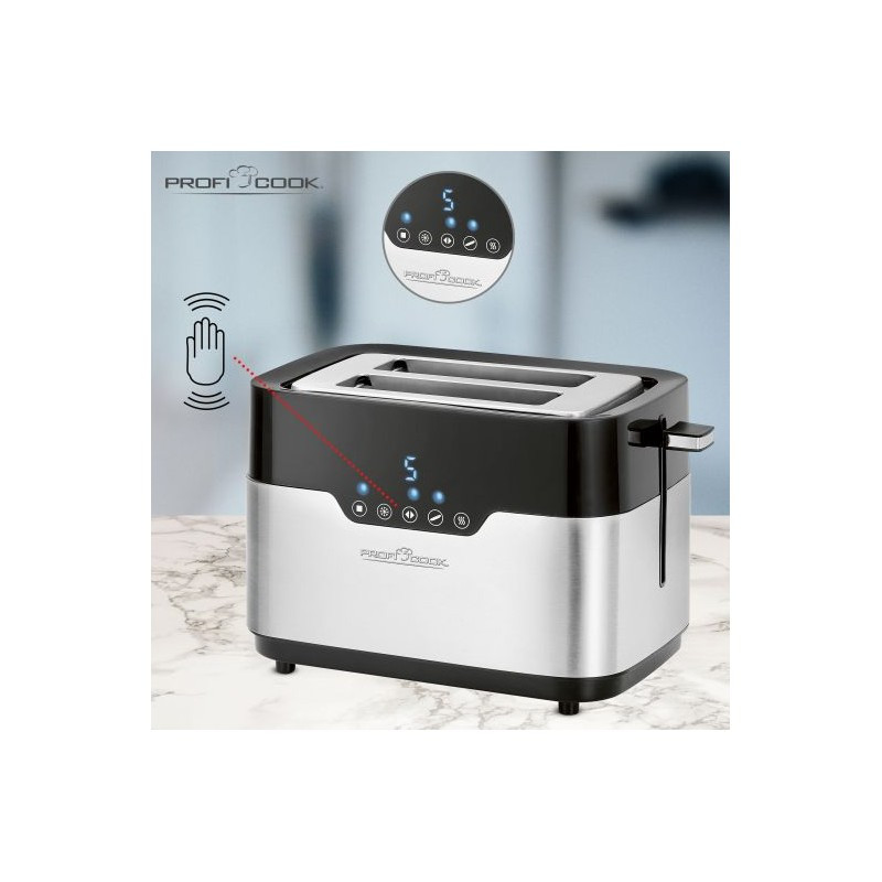 Proficook TA 1170 Tostadora con Panel Táctil 2 Ranuras 920W