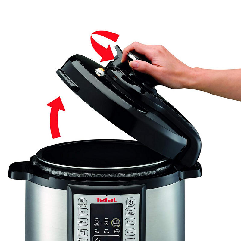 Multicuiseur Sous Pression Tefal Fast & Delicious - 6L, 25 Programmes, Cuisson 80% Plus Rapide - Modèle CY505EF0 Noir Inox