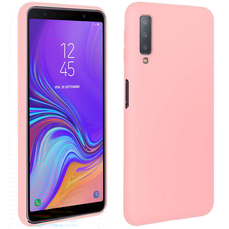Avizar Funda Soft Touch Rígida Rosa para Samsung Galaxy A7 2018