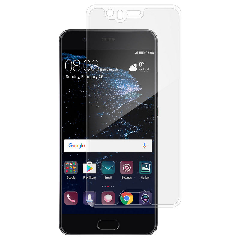 Muvit Protector Cristal Templado + Patrón de Instalación para Huawei P10