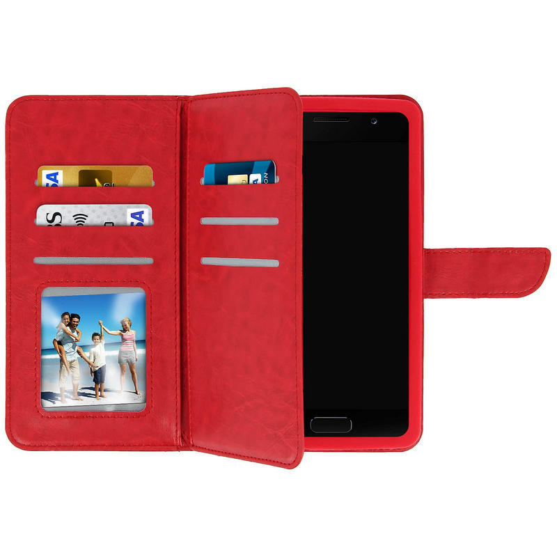 Custodia Fairphone 5 Portafoglio In PU Pelle Con Chiusura Magnetica - Rossa