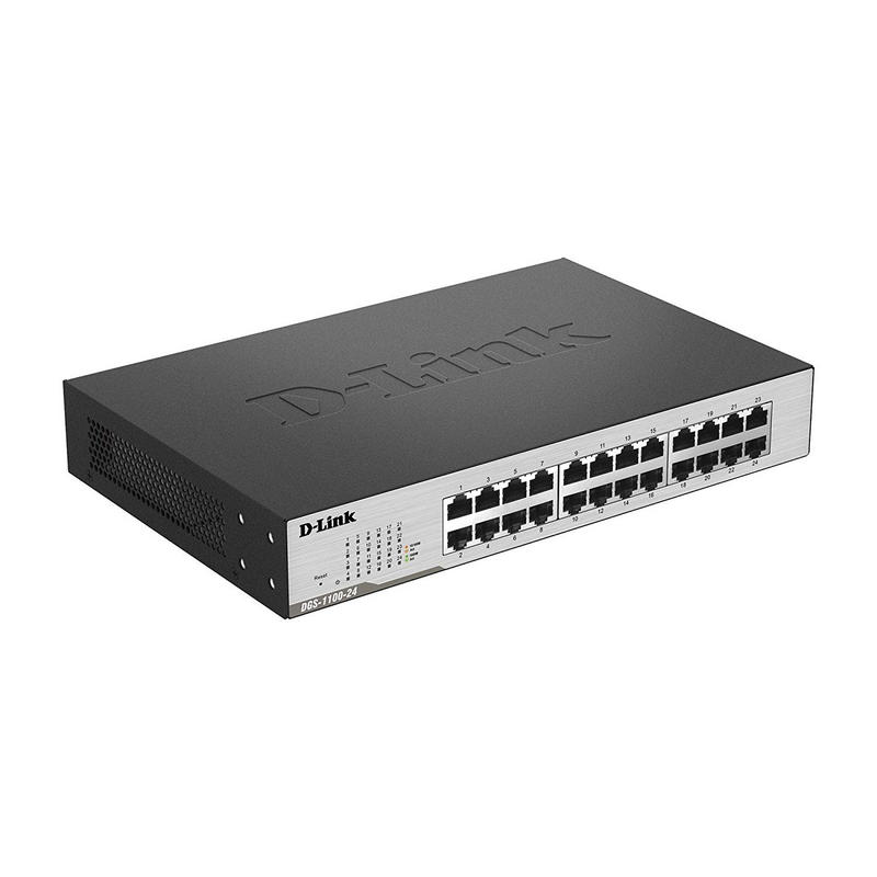 Commutateur Réseau Gigabit D-Link DGS-1100-24P - 24 Ports Ethernet - Montable En Rack - Occasion