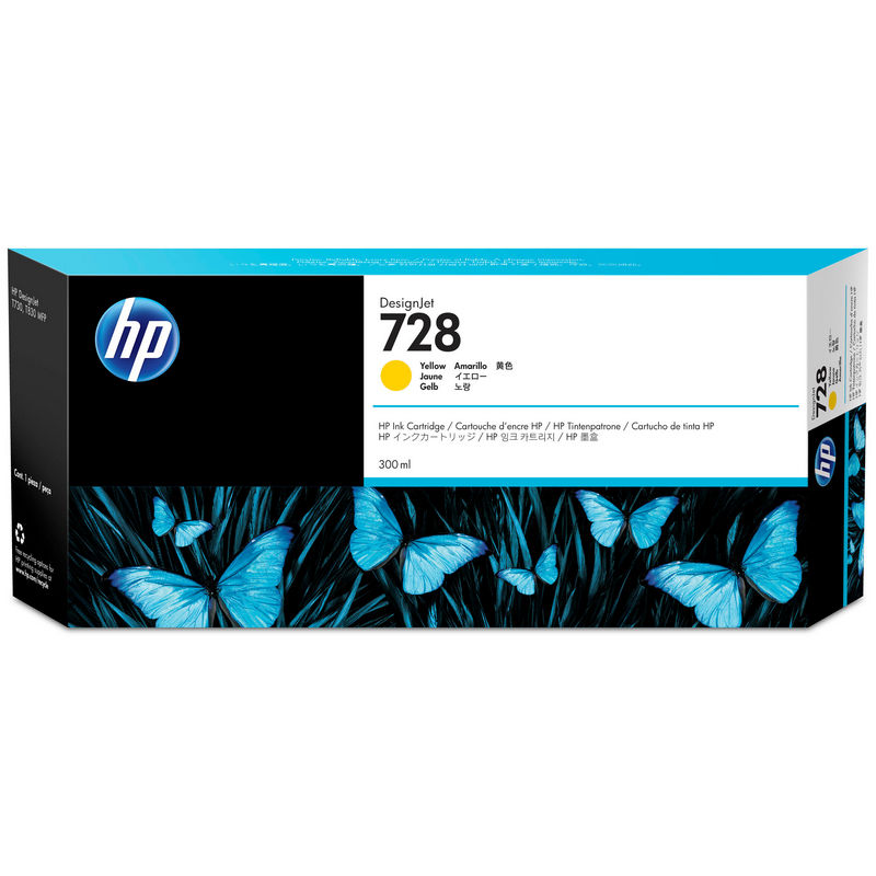 Image of HP Cartuccia inchiostro giallo DesignJet 728, 300 ml