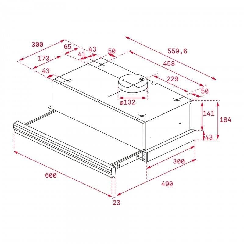 Campana extractora Teka CNL 6415 Recirculation 60cm inox LED intensif