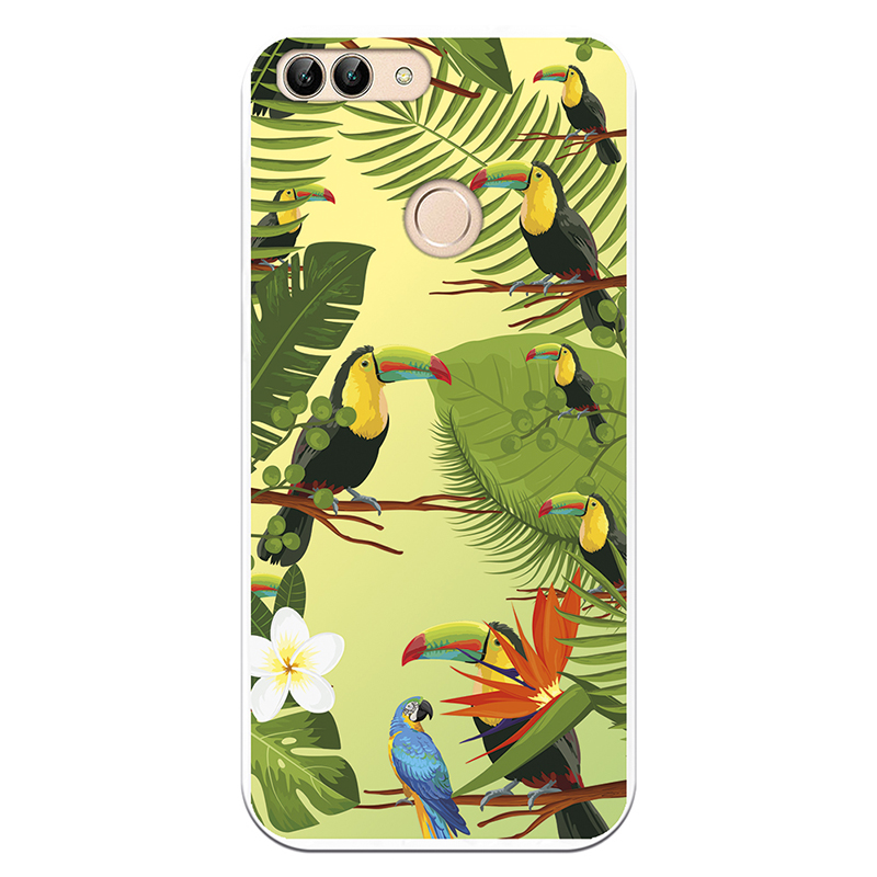 Be unique funda gel tucanes fondo verde para huawei p smart