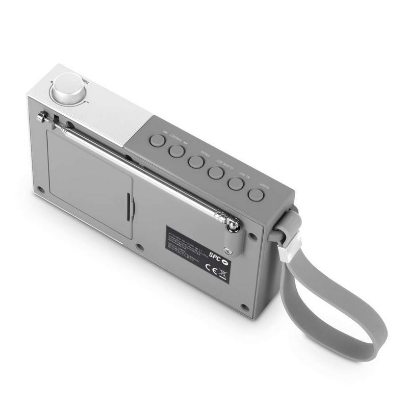 Radio Numérique Portable SPC Jetty Max - FM, écran LCD, Mémoire 50 Stations, Batterie Rechargeable - Blanc