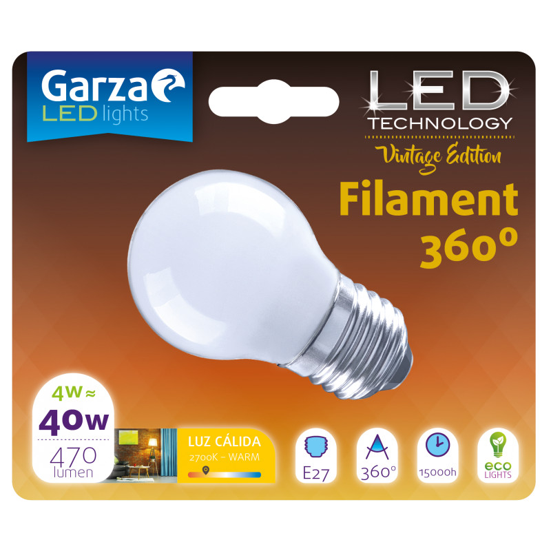 Garza Vintage Edition Bombilla LED 4W E27 Blanco Cálido