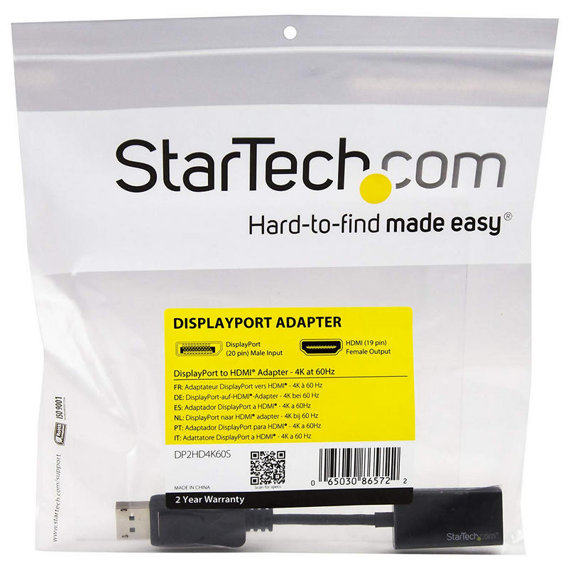 StarTech.com Adaptateur DisplayPort vers HDMI - M/F