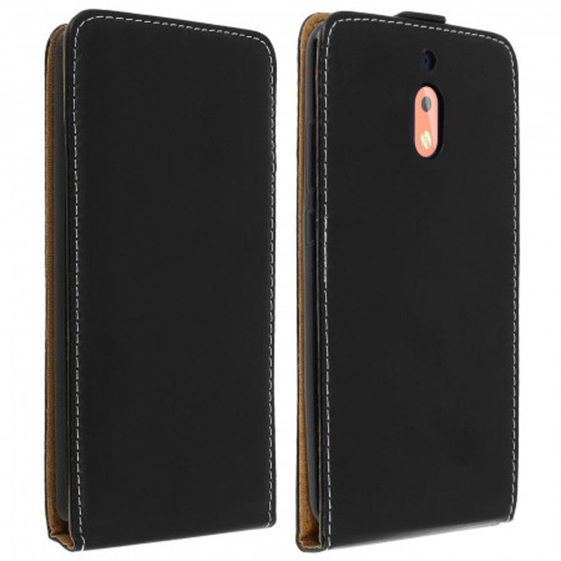 Avizar Funda Billetera de Color Negro con Cierre Magnético para Nokia 2.1