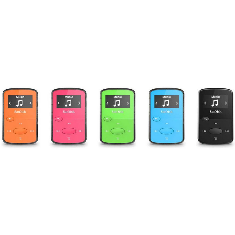SanDisk Clip Jam - Lecteur MP3 8 Go Noir - Léger, écran LCD, Jusqu’à 18h D’autonomie - Reconditionné Certifié