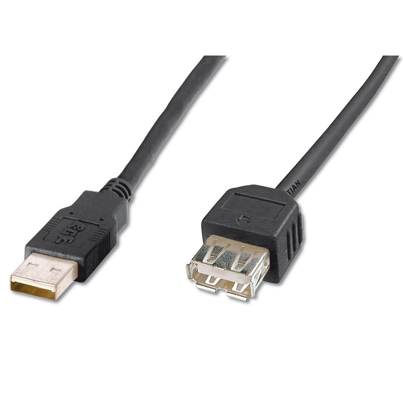 Image of Cavo prolunga Digitus USB 2.0 da 3 m Nero