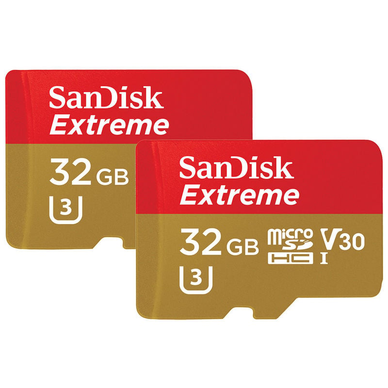 SanDisk Extreme MicroSDHC Pack 2 32GB Clase 10 U3 V30 UHS-I