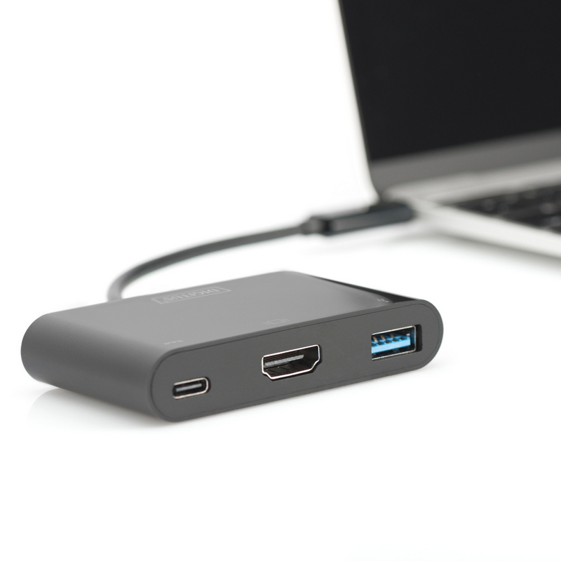 Digitus Adaptateur multi-ports USB Type-C HDMI, 3 ports