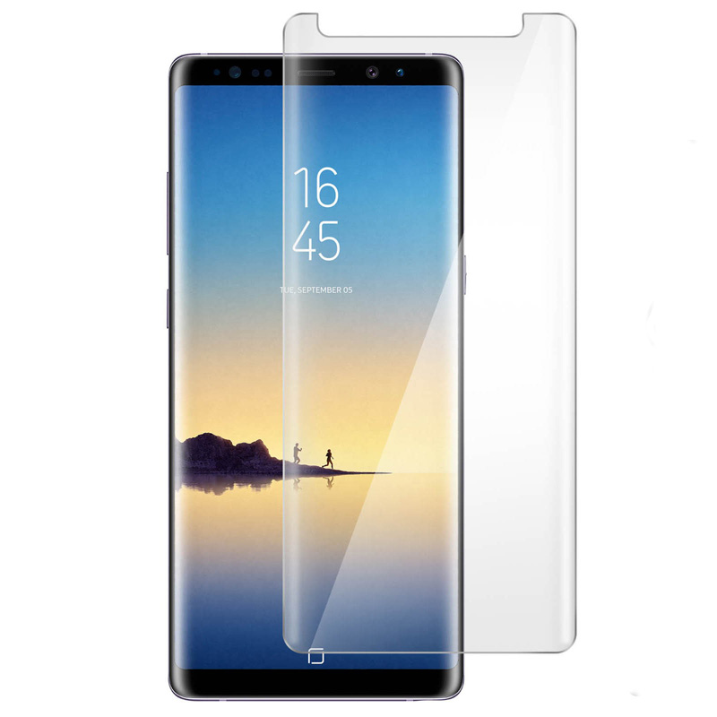 Image of Proteggi schermo in vetro temperato ultrasottile Avizar con bordi curvi trasparenti per Samsung Galaxy Note 8 cod079
