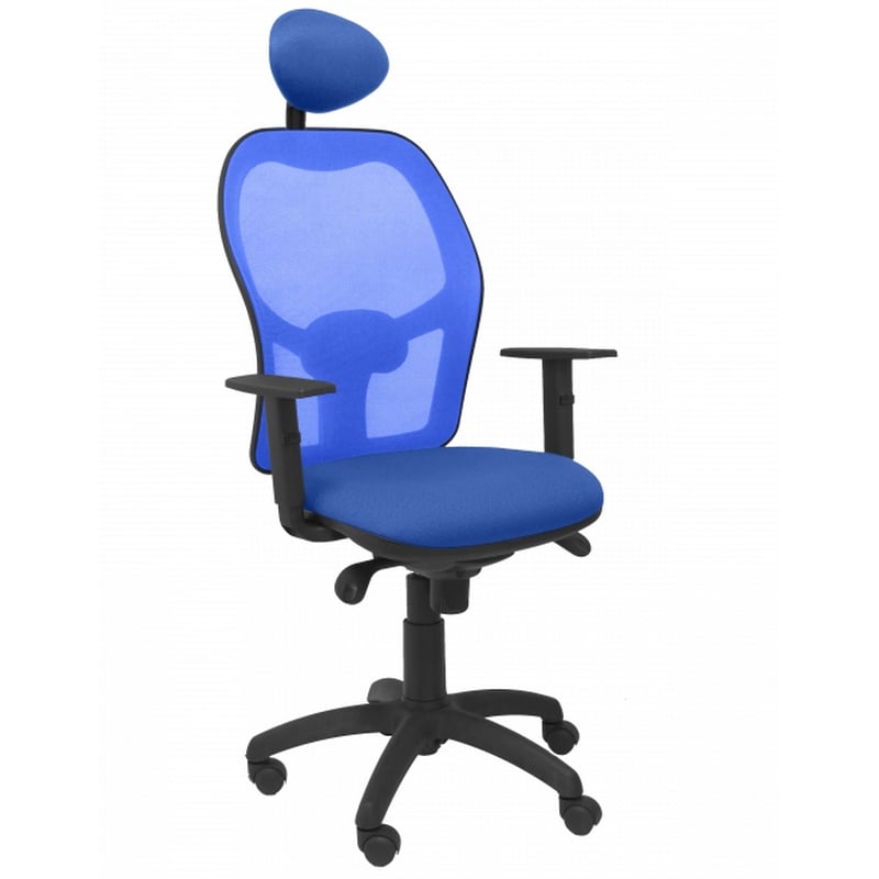 Silla de Oficina Jorquera malla azul asiento bali azul con cabecero fijo