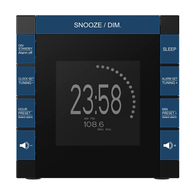 Réveil Radio Bluetooth DOUMOSH - Haut-Parleur 5W - Veilleuse RGB - 4 Sons Alarme - Variateur Luminosité