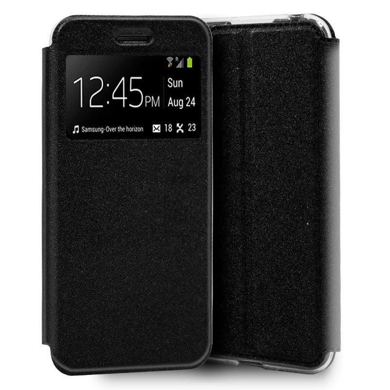 Image of Custodia Flip Cover nera liscia e fantastica per Xiaomi Mi 9 Lite cod079