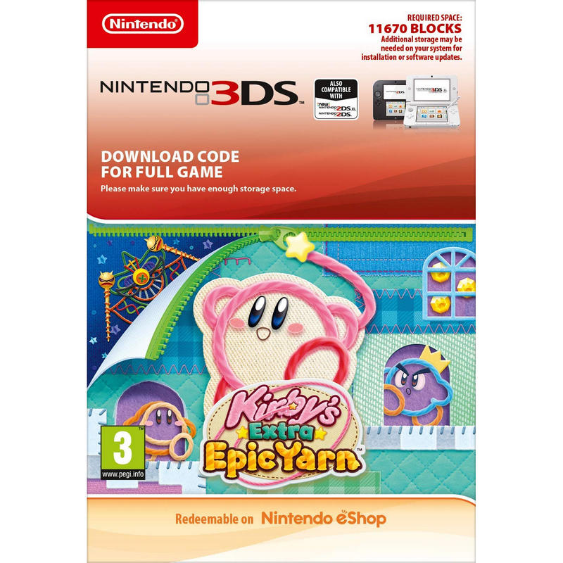 Kirby's Extra Epic Yarn Nintendo 3DS Nintendo eShop | PcComponentes