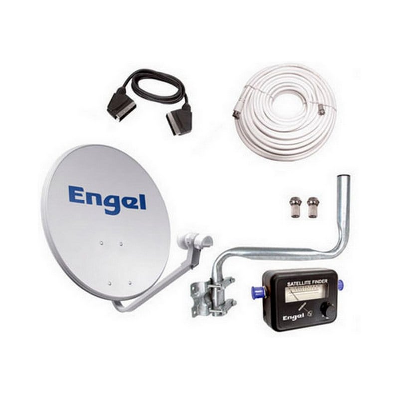 Tecatel Kit de Antena Parabólica de 60 cm LNB y soporte Blanco