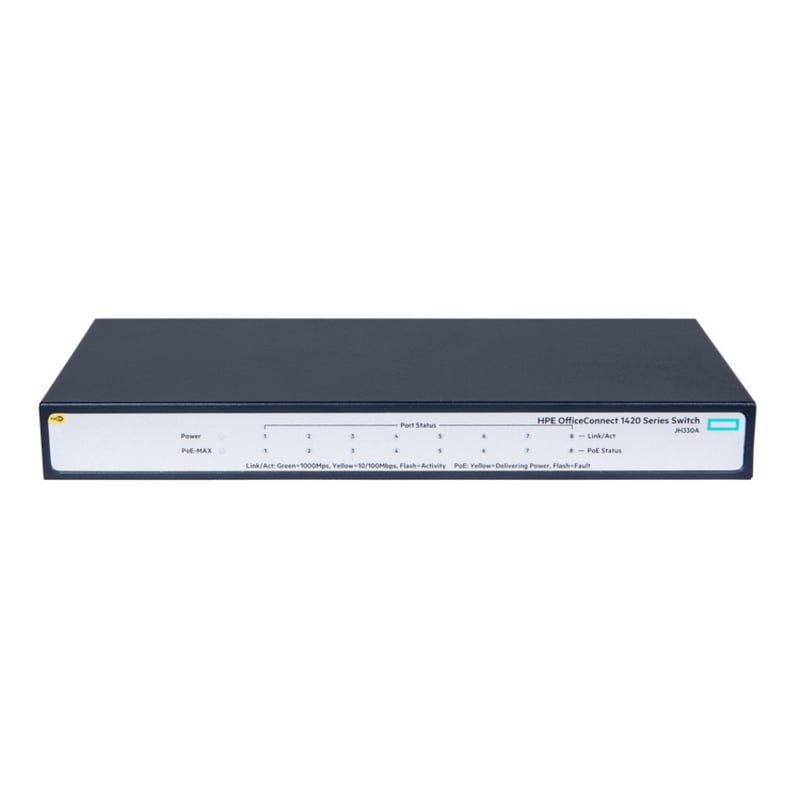 Aruba OfficeConnect 1420 Switch No Gestionable 8 Puertos Gigabit PoE+ 64W