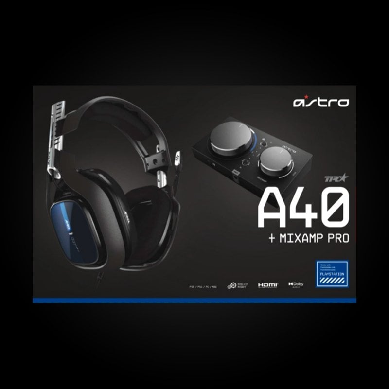 Auriculares Astro Gaming A40 TR 4ta Gen, Audio V2, Dolby Atmos – Negro/Azul  – Shopavia