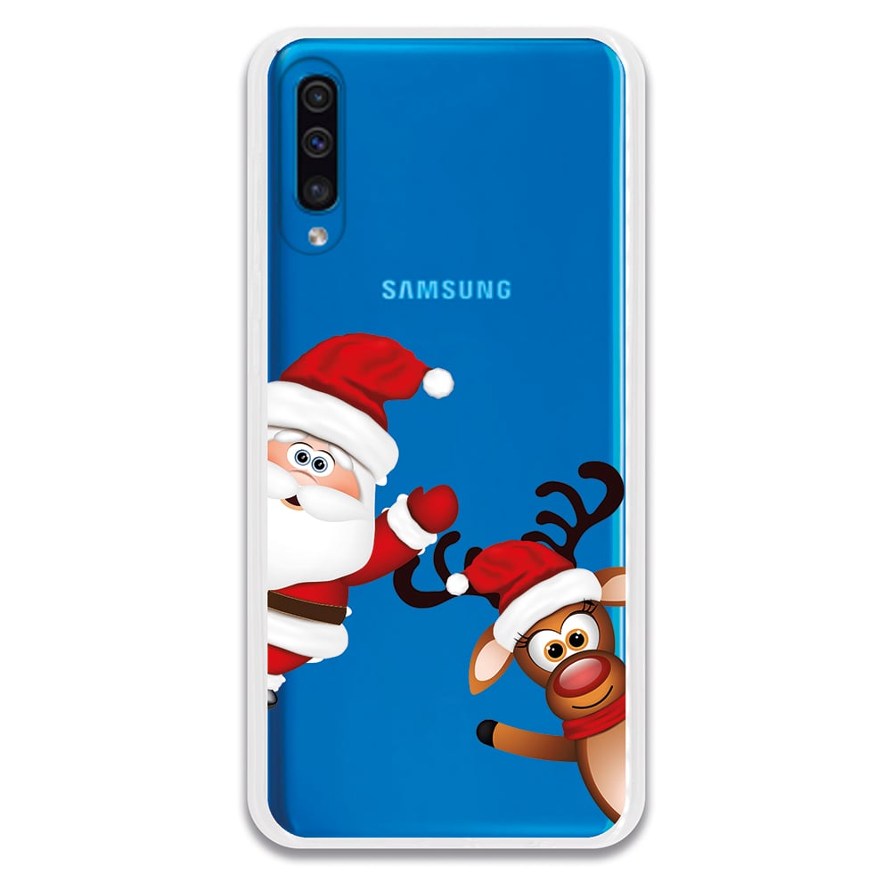 Be Unique Funda Gel Santa Claus Asomado para Samsung Galaxy A50