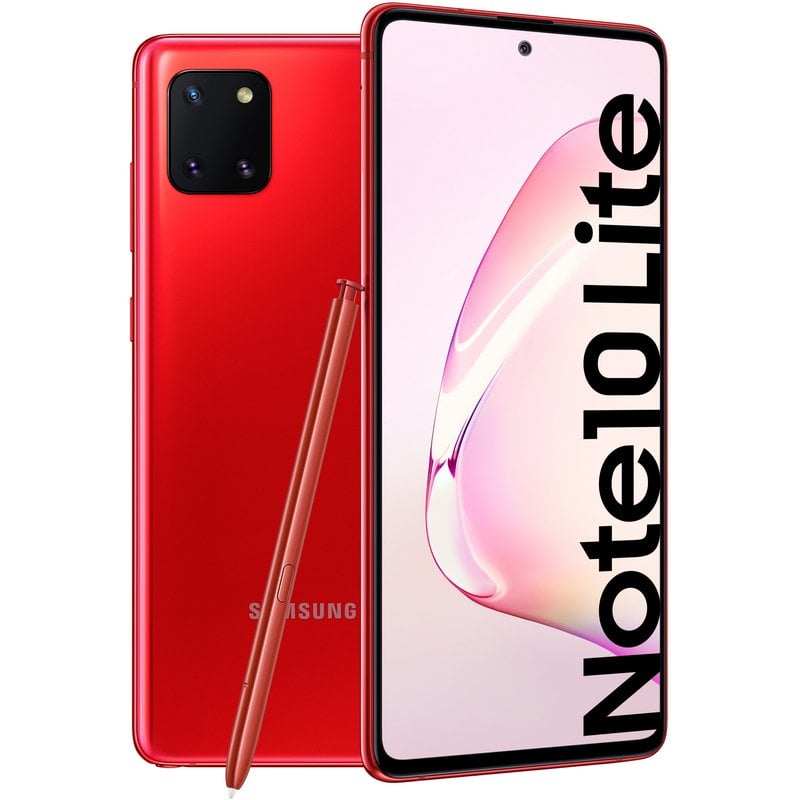 Smartphone Samsung Galaxy Note 10 Lite, Vermelho , Tela 6.7, Câm