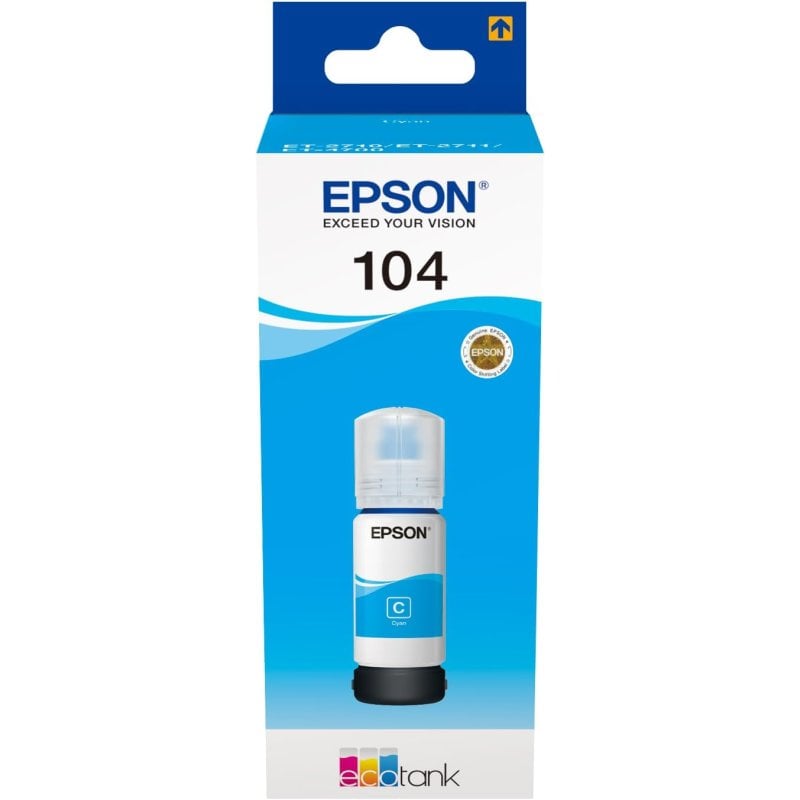 Image of Epson 104 EcoTank Cyan ink bottle