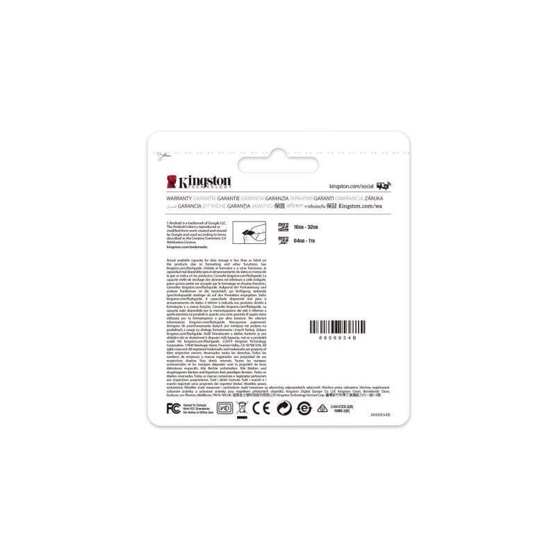 Sd 128 Gb Scheda MicroSD Kingston Canvas Select Plus 64 GB - Classe 10 - Con Adattatore SD USB 64 GB