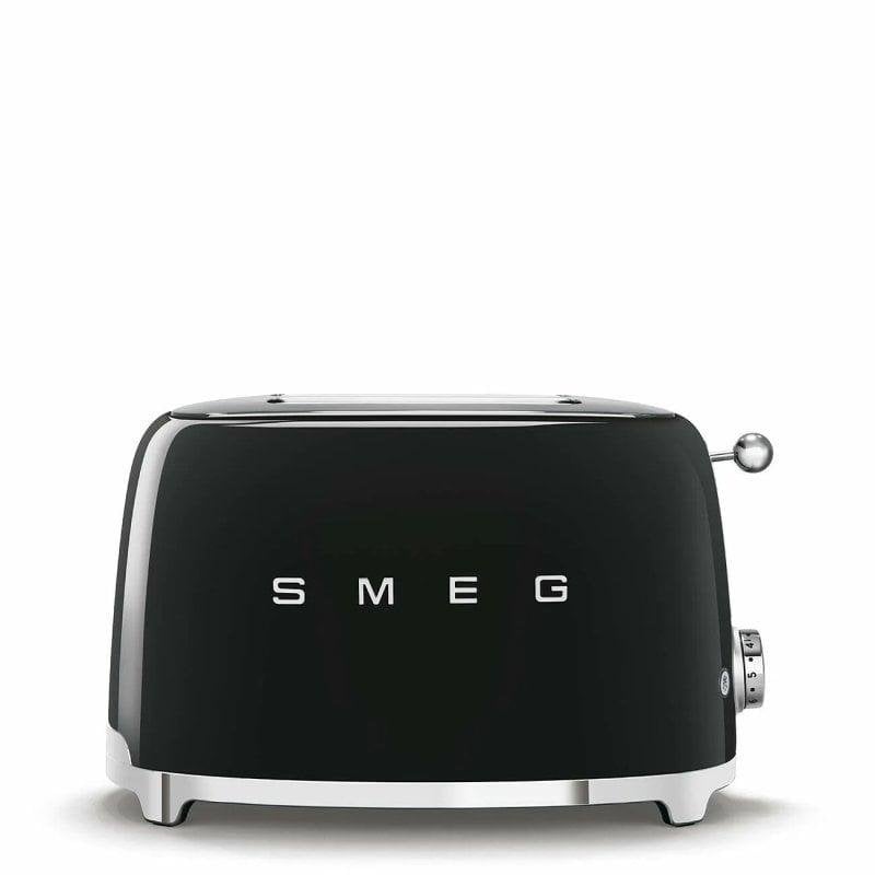 Tostadora Smeg TSF01BLEU 2 Sleuven 950W 6 Niveaus Ontdooien Functie Zwart Glanzend