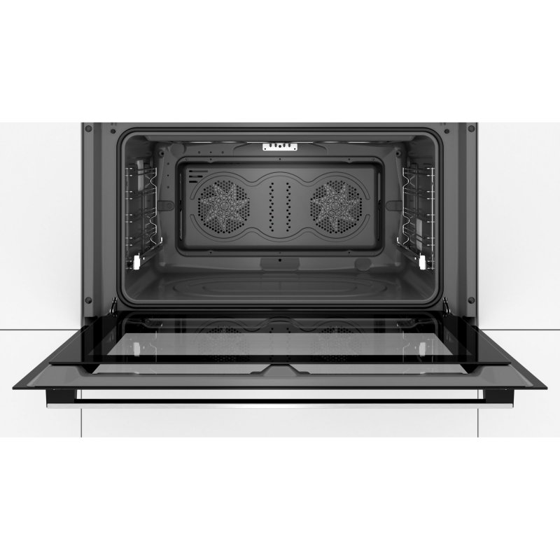 Bosch Serie 6 VBD5780S0 – Forno Elettrico Da Incasso 90 Cm, 112L, 4200W, Classe A+, Nero Acciaio Inox, Con Pirolisi E Display LCD