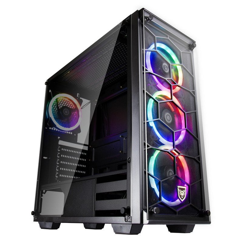 Nfortec Draco V2 Cristal Templado USB 3.0 RGB Negra Refurbished Nfortec Draco V2 Cristal Templado USB 3.0 RGB Negra Refurbished