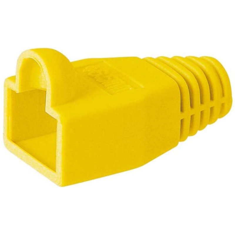 Image of Goobay RJ45 Protettore per connettori Giallo Confezione da 10 unità