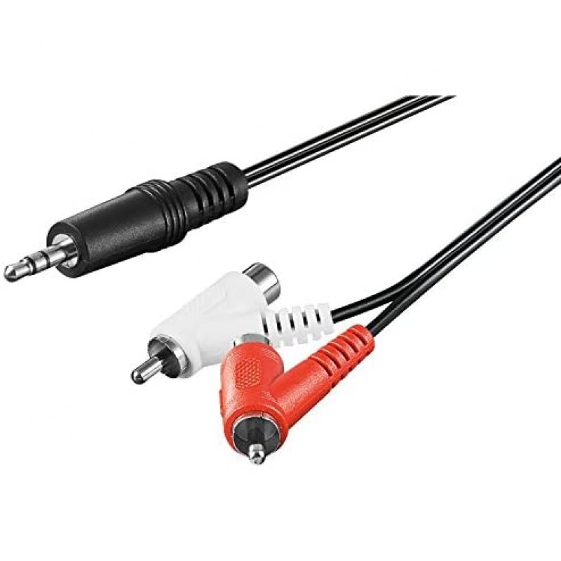 Cavo audio Goobay Jack da 3,5 mm a 2xRCA maschio/maschio 1,5 m Nero video