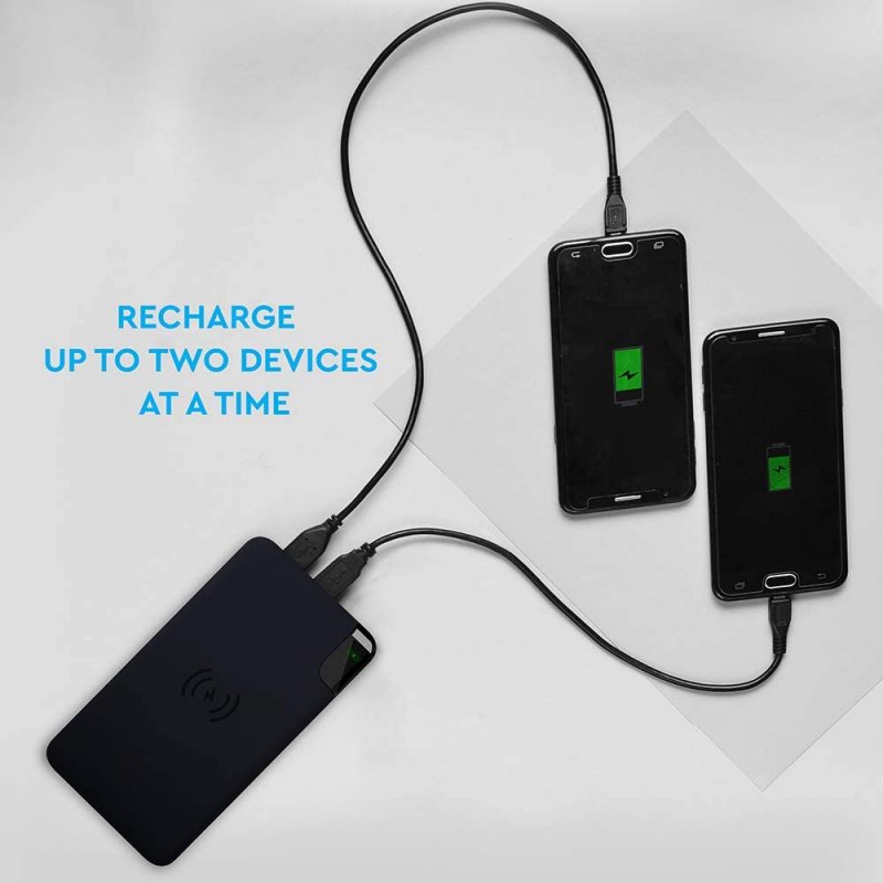 V-Tac VT-3509 PowerBank Inalámbrica Qi con Soporte 8000mAh Negra