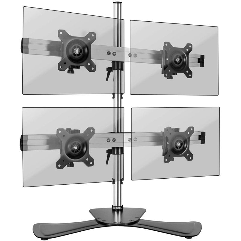 Duronic DM753 Soporte de Mesa 4 Monitores 15"-24" VESA 100x100 Máx 8 Kg