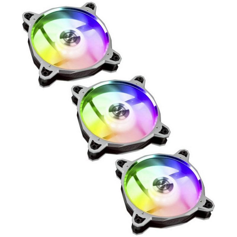 Lian-Li Bora Digital Pack 3 Ventiladores 120mm ARGB Plata video