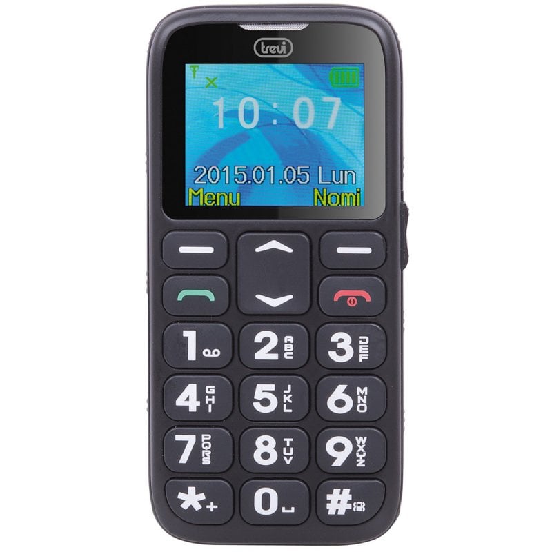 Trevi Sicuro 10 4,5 cm (1.77") Nero Telefono per anziani video