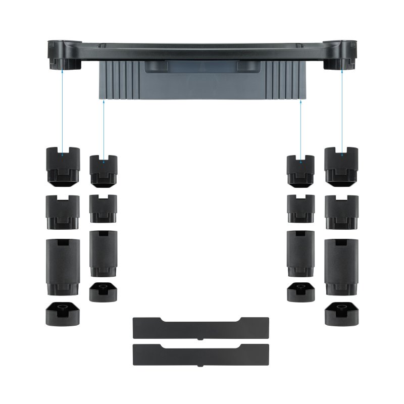 Soporte Elevador Para Monitor O Portátil – 3 Alturas (100-140 Mm), Hasta 20 Kg, Negro, De TOOQ