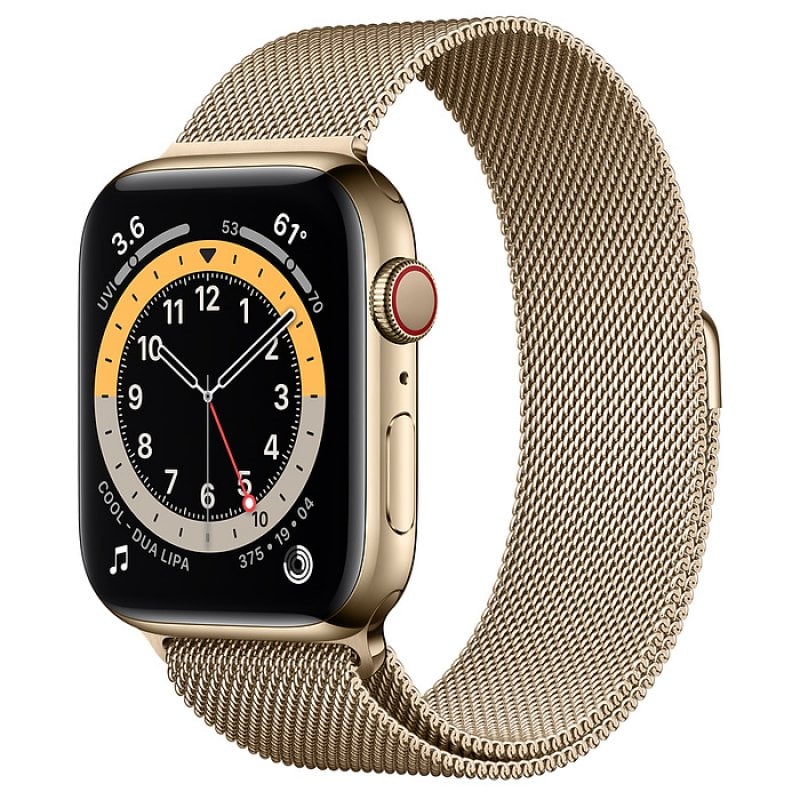 Apple Watch Series 8 GPS+Cellular 41mm Aço Inoxidável com Bracelete  Milanese Loop Dourado