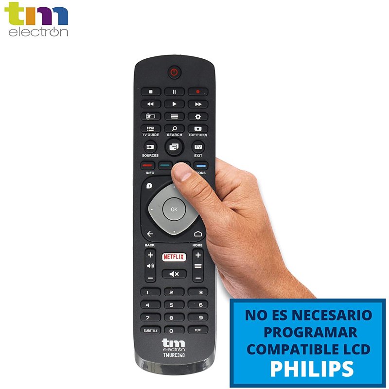 Télécommande Universelle Pour Téléviseurs Philips - Remplacement Compatible Smart TV, LED, LCD - Simple D'utilisation