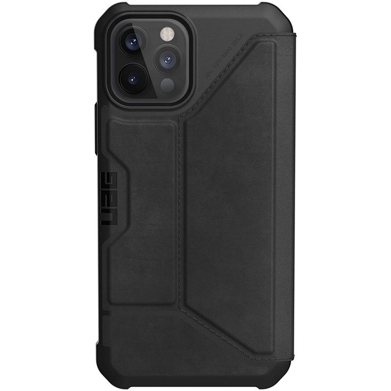 UAG Metropolis LTHR ARMR BLACK Funda Negra para iPhone 12/12 Pro