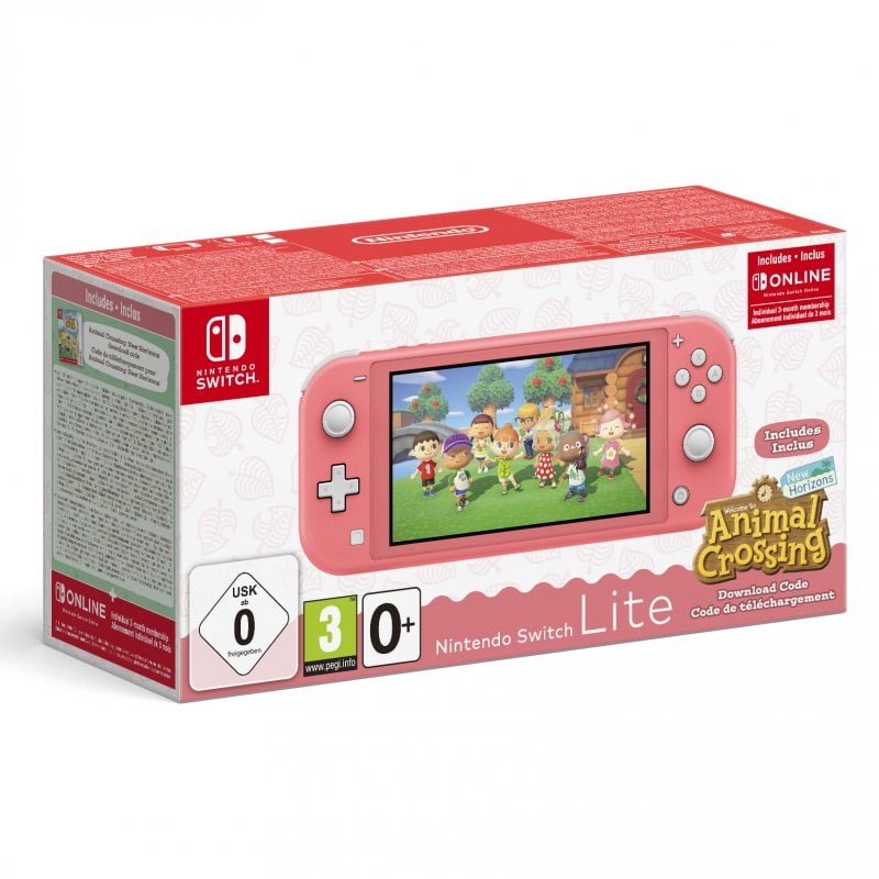 Nintendo Switch Lite Coral + Animal Crossing: New Horizons