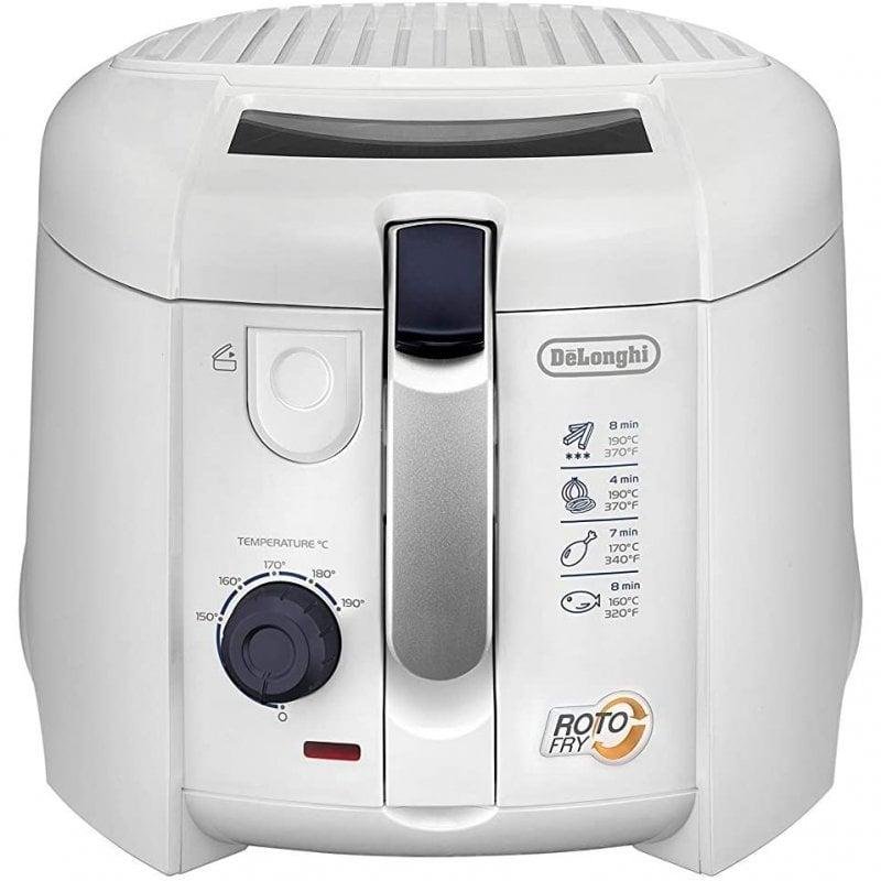 Friteuse De'Longhi RotoFry F28211.W1 – Capacité 1,2 L, 1800 W, Panier Rotatif