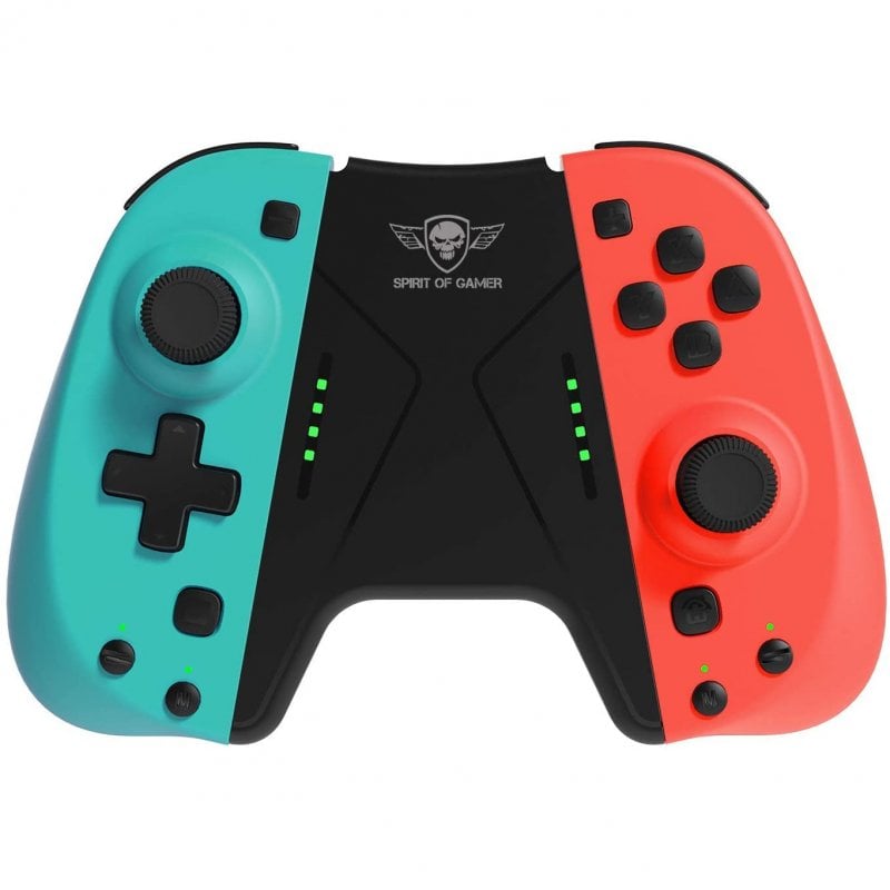 nintendo switch joy con l e r vermelho e azul video game em