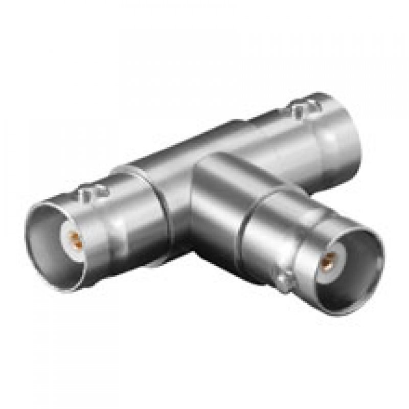 Goobay Adaptador en T 1 BNC Hembra a 2 BNC Hembra Gris